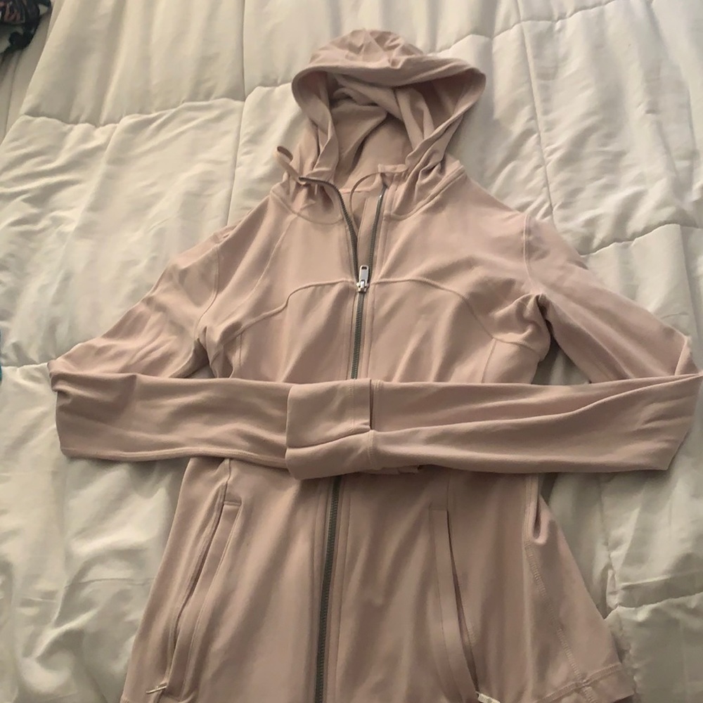 Light pink lululemon fitted zip up